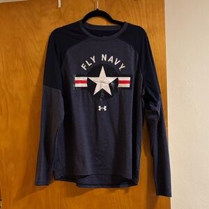Under Armour Fly Navy Blue Long Sleeve Tee